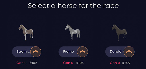 Select a horse for the race