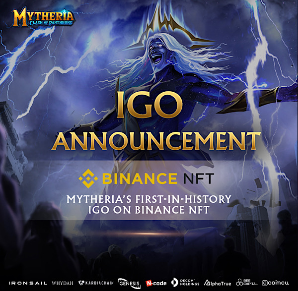 Mytheria Announcement IGO on Binance